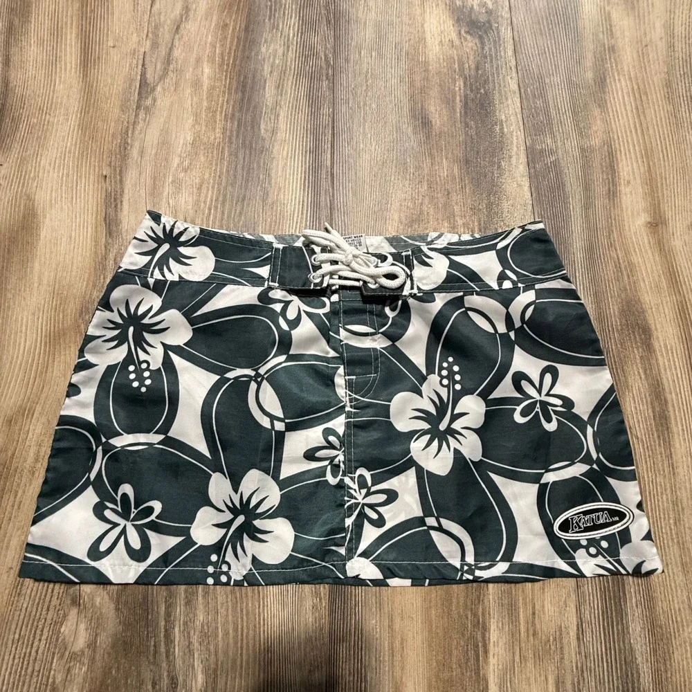Katua Sportwear Board Skirt Green Floral SurfchiC